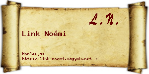 Link Noémi névjegykártya